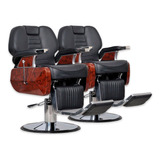 Sillón Barbero Hidráulico Peluquería Phoenix Combo X2