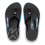 Chinelo Kenner Original Action X-gel Preto Branco Azul Nfe