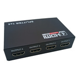 Splitter Hdmi 1x4 Divisor Amplificador Hdmi Full Hd