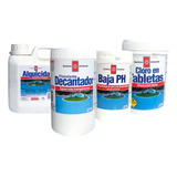 Kit Piscina Alguicida Cloro Decantador Sube Ph