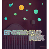 11pçs Kit Sistema Solar Max Adesivos Que Brilham No Escuro