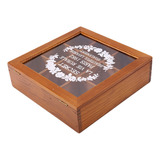 Caja De Té Elegante De Madera Con 9 Compartimentos, Bolsa Co