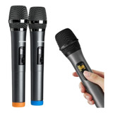Kit 2 Microfones Sem Fio Profissional Digital Pilhas Brinde 