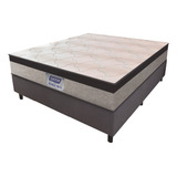 Cama Box Casal Colchão Espuma D33 Flash 138x188x59cm Cinza/p Cor Cinza