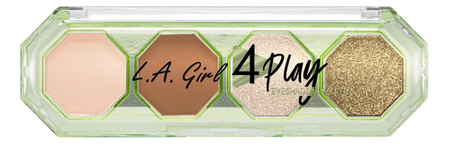 Paleta Sombra Para Ojos Profesional La Girl 4 Play Glitter Color De La Sombra Verde