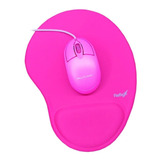 Kit Mouse Rosa Multilaser Pink - Mo304 + Mousepad Ergonômico