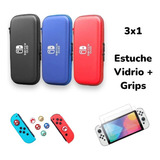 Estuche Nintendo Switch Oled Funda Case + Vidrio Templado