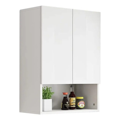 Repisa Flotante Cubo Alacena Gabinete 2 Puertas Cocina Baño Color Blanco | Meses sin interés
