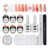 Gaoy Kit De Uñas De Gel Sólido Constructor Con Luz Uv, Ge.