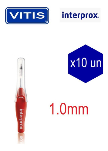 Cepillo Interprox Recto 1.0mm Pack X10 Unidades