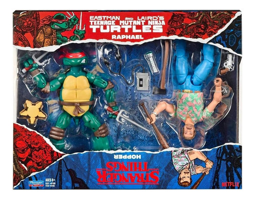 Playmates Stranger Things-tortugas Ninja Raphael-hopper 2fig