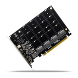 Adaptador Riser Nvme Pcie X16 A Nvme M.2 Ssd 4 Disco Duro