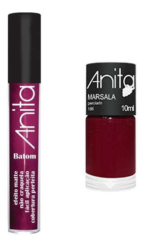 Anita Kit Batom Líquido 2010 + Esmalte Marsala