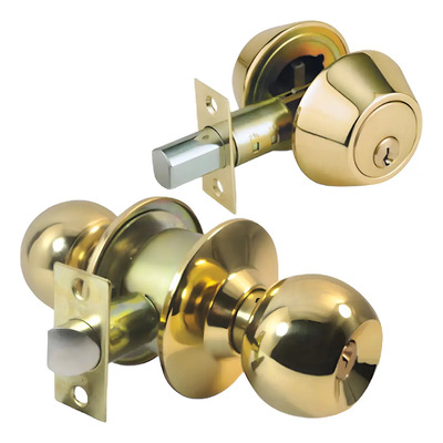 Combo Cerradura Chapa Bola Cerrojo Llave\u002Fllave Phillips Oro Color Dorado | Envío gratis