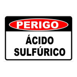 Kit 10 Placa De Sinalização Perigo Ácido Sulfúrico  