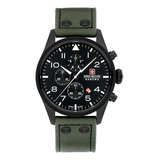 Reloj Swiss Military Smwgc0000430 Para Hombre Cronografo Color De La Malla Oliva Color Del Bisel Negro Color Del Fondo Negro