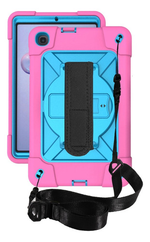 Funda Uso Rudo Correa Rosa Para Samsung Tab A7 Lite T220