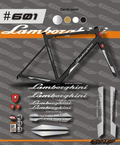 Calcomania Pegatina Cromado Bicicleta Vinil Lamborghini