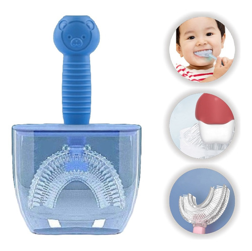 Escova De Dente Formato 360 Graus Em U Anatomica Infantil 