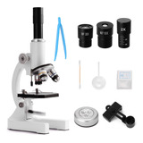 Microscopio Óptico Monocular 64x-2400x Microscopio Enseñanza