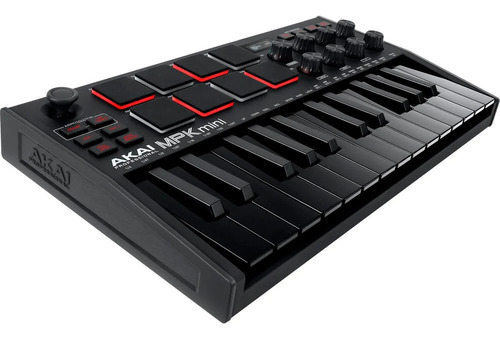 Teclado Controlador Midi Akai Mpk Mini Mk3 Black 25 Teclas