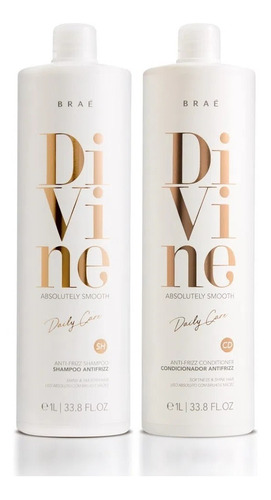  Kit Braé Divine Smooth Shampoo E Condicionador 1 Litro