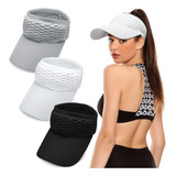 Conjunto De Gorro De Golf Con Visera Para Mujer De 3 Piezas