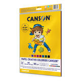 Papel Criativo Colorido Canson 8 Cores - A4 80g/m2 32 Folhas
