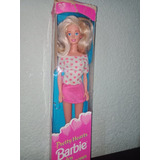 Muñeca Barbie Rubia 1995 Vestido Rosa Pretty Hearts Usada 