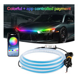 App Control Car Rgb Led Drl Hood Tira De Luz