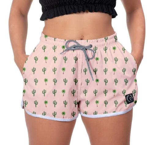 Short Praia Verão Academia Lazer Feminino Curto Piscina Moda