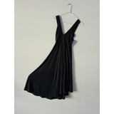 Vestido Negro Escote Ayres Amplio Midi Corto Musculosa 40