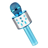 Microfone Bluetooth Sem Fio Youtuber Karaoke Multicolor 