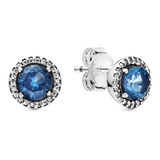 Pendientes Brillante Azul Redondo296272c01 Sin Caja