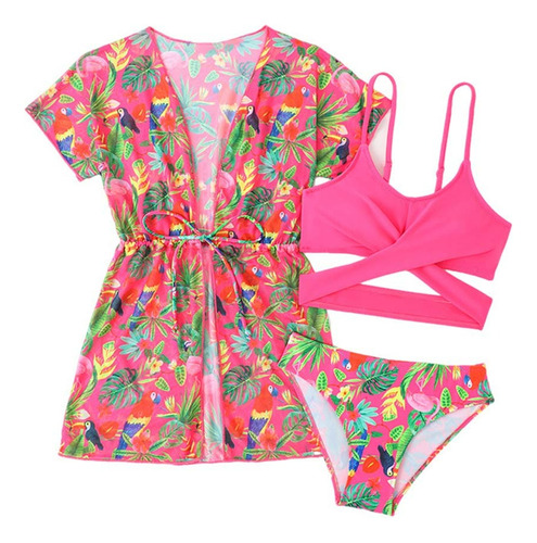 Traje Baño Bikini Niña Playa Nadar Vacaciones 3pcs