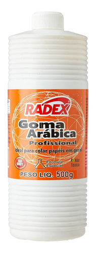 Goma Arábica Profissional Radex 500g Ideal Para Papéis