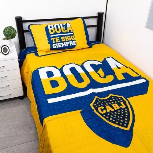 Cubrecama River/boca  160x240cm Aprox 1 Funda -1plaza