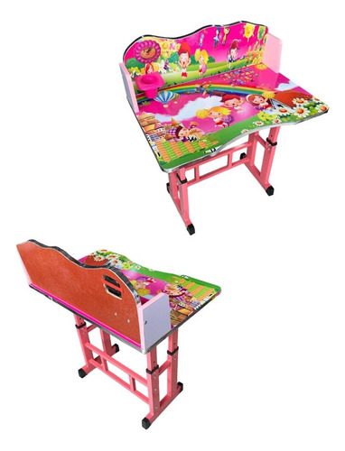 Escritorio Y Silla Infantil Ergonómico Para Niños Color Rosa