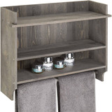 Mygift Estante Organizador De Baño De Madera Rustica Gris 