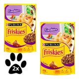 2 Sachês 85g Ração De Gato Adulto Friskies Sabor Cordeiro