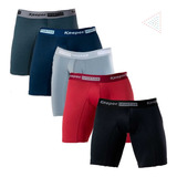 Kit 5 Cueca Boxer Algodão Perna Comprida Keeper Ant Assadura