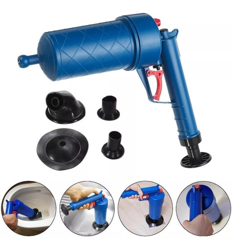 Destapador De Cañerias Manual Para Inodoro Air Drain Blaster