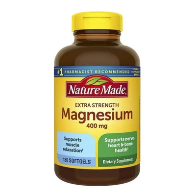 Magnesio 400mg (180 Cápsulas) Alta Potencia Nature Made Sin Sabor | Envío gratis