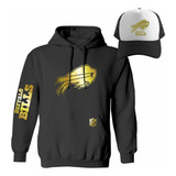 Kit Sudadera + Gorra Estilo Buffalo Bills Nfl Gold