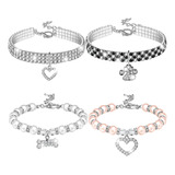 4 Collares De Perlas Para Perro, Collares Para Perros Pequeñ