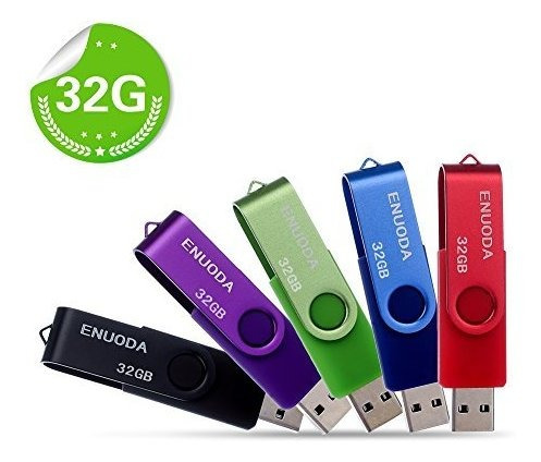 Paquete De 5 Unidad Flash Usb 2.0 De 32 Gb Enuoda Unidad De 