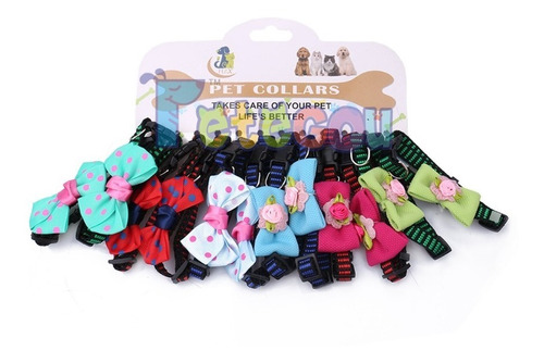 Collar Bowknot Para Mascota 12pcs