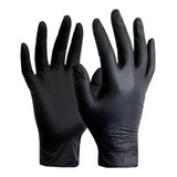 Caja Guantes Nitrilo Negro Reforzado Descartable X100