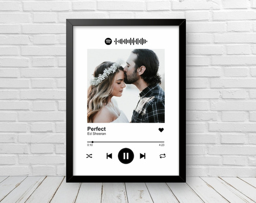 Quadro Spotify Personalizado Com Foto E Música 