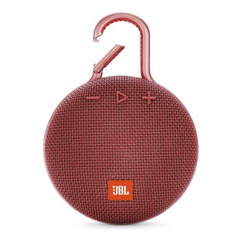 Jbl Clip 3 Fiesta Red, Impermeable, Duradero Y Portátil